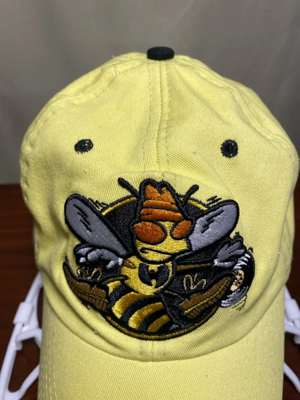 WU Tang The Swarm 1998 Headgear Classic Embroidered  Bee Logo Dad Hat Yellow O/S